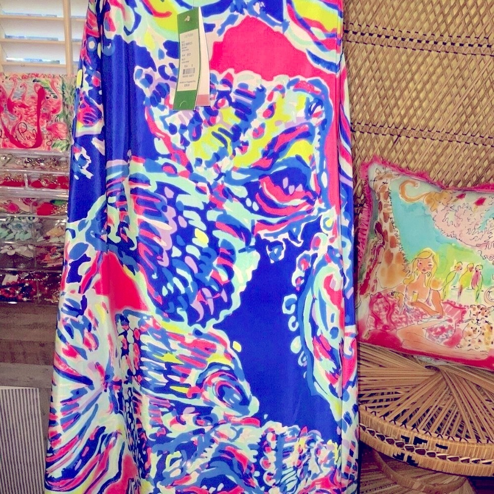Lilly Pulitzer NWT 🦄 Kimi Silk Dress 🦄 Coastal Retreat Size XXS Holy Grail! - Picture 6 of 15